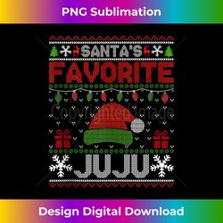 Ugly Xmas Sweater Matching Funny Santa's Favorite Juju Tank - Futuristic PNG Sublimation File - Ideal for Imaginative Endeavors