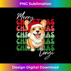 Merry Christmas Corgi Santa Xmas Dog Mom Ugly Christmas Tank - Vibrant Sublimation Digital Download - Craft with Boldness and Assurance