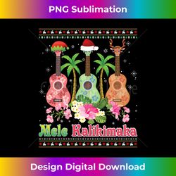 Mele Kalikimaka Ukulele Guitar Mery Christmas Sweater Ugly Long Sl - Edgy Sublimation Digital File - Lively and Captivating Visuals