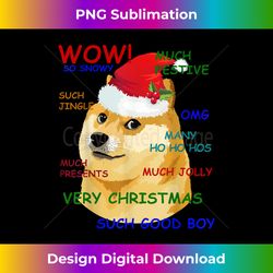 Christmas Doge funny Such Christmas Doge Wow! Santa - Minimalist Sublimation Digital File - Infuse Everyday with a Celebratory Spirit
