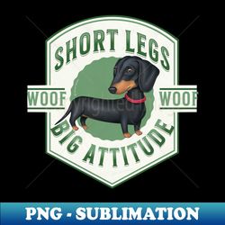 Dachshund-Short Legs Big Attitude - Artistic Sublimation Digital File - Revolutionize Your Designs