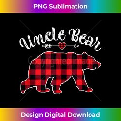 Red Plaid Christmas Costume Uncle Bear Ugly Holiday Tank - Sublimation-Optimized PNG File - Striking & Memorable Impressions