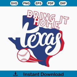 Texas Rangers Bring It Home World Series SVG Download