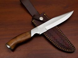 HAND MADE D2 STEEL BLADE HUNTING BOWIE CAMPING KNIFE- ROSE WOOD -