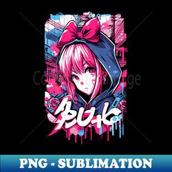 Anime girl - PNG Transparent Digital Download File for Sublimation - Spice Up Your Sublimation Projects