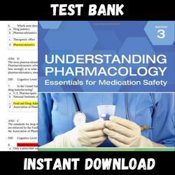 All Chapters Understanding Pharmacology Essentials for Medication Safety, 3rd Edition by M. Linda Workman Test bank