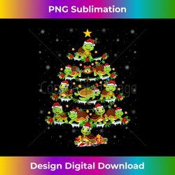 Holiday Xmas Lighting Santa Turtle Christmas Tree Tank - Vibrant Sublimation Digital Download - Lively and Captivating Visuals