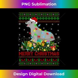 Seal Lover Xmas Lights Santa Ugly Seal Christmas Tank - Artisanal Sublimation PNG File - Striking & Memorable Impressions