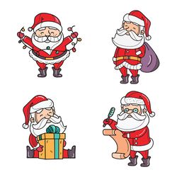 Santa Svg, Cute Santa Digital Files Svg, Christmas SVG, Santa Bundle zip cut File, Logo Christmas Svg, Instant download