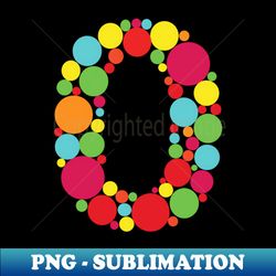 LETTER O FILLED WITH BUBBLES - Decorative Sublimation PNG File - Create with Confidence