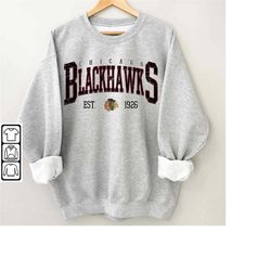 Vintage 90s Chicago Blackhawks Shirt, Crewneck Chicago Blackhawks Sweatshirt, Jersey Hockey Gift For Christmas 3110 LTRP