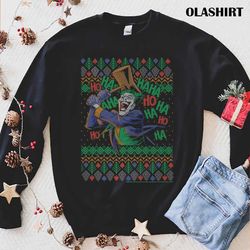 Dc Comics Christmas The Joker Laugh Ugly Sweater T-shirt - Olashirt