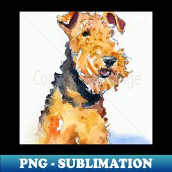 Welsh Terrier Watercolor - Dog Lovers - Signature Sublimation PNG File - Spice Up Your Sublimation Projects