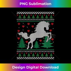 Ugly Christmas Horse Lover Happy Unicorn Holiday Party Tank - Timeless PNG Sublimation Download - Channel Your Creative Rebel