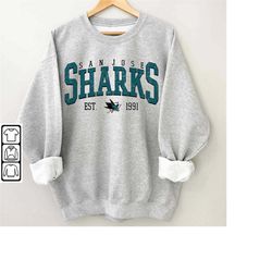 Vintage 90s San Jose Sharks Shirt, Crewneck San Jose Sharks Sweatshirt, Jersey Hockey Gift For Christmas 3110 LTRP