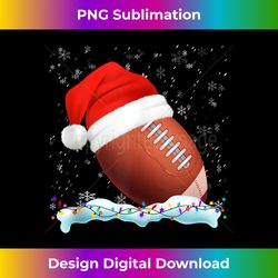 Football Sports Lover Xmas Santa Hat Football Christmas Tank - Contemporary PNG Sublimation Design - Challenge Creative Boundaries