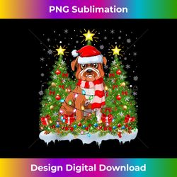 Lighting Xmas Tree Decoration Santa Bulldog Christmas Tank - Edgy Sublimation Digital File - Customize with Flair