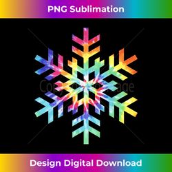 Tie Dye Snowflake Winter Christmas Long Sl - Classic Sublimation PNG File - Lively and Captivating Visuals