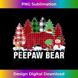 Peepaw Bear Christmas Tree Family Matching Xmas Pajama Tank T - Minimalist Sublimation Digital File - Ideal for Imaginative Endeavors