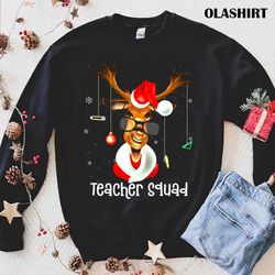 Teacher Squad Reindeer, Funny Teacher Christmas T-shirt - Olashirt