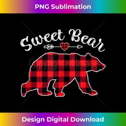 red plaid christmas costume sweet bear ugly holiday tank - innovative png sublimation design - rapidly innovate your artistic vision