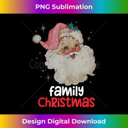 Santa Pink Hat Celebrate Family Christmas Pajamas Tank - Edgy Sublimation Digital File - Chic, Bold, and Uncompromising