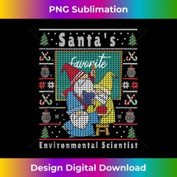 Santas Elfs Ugly Christmas Environmental-Scientist Tank - Luxe Sublimation PNG Download - Rapidly Innovate Your Artistic Vision