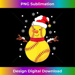 christmas softball snowmans funny softball xmas holidays tank - sublimation-optimized png file - channel your creative rebel