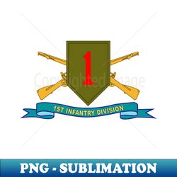 1st Infantry Division - SSI w Br - Ribbon - Aesthetic Sublimation Digital File - Vibrant and Eye-Catching Typography