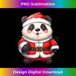 Dancing Panda Santa Claus Cute Christmas Squad Animal Lover Tank - Sublimation-Optimized PNG File - Lively and Captivating Visuals