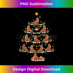 Holiday Xmas Lighting Santa Sea Lion Christmas Tree Tank - Sophisticated PNG Sublimation File - Spark Your Artistic Genius