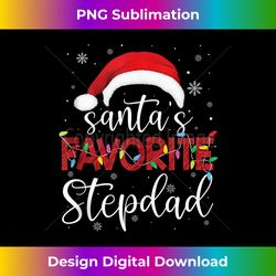 Ugly Sweater Christmas Santa's Favorite Stepdad Xmas Tank - Sophisticated PNG Sublimation File - Animate Your Creative Concepts