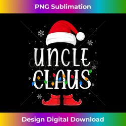 Uncle Santa Claus Hat With Xmas Light Christmas Holiday Tank - Timeless PNG Sublimation Download - Rapidly Innovate Your Artistic Vision