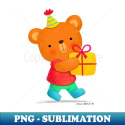 birthday bear - decorative sublimation png file - revolutionize your designs