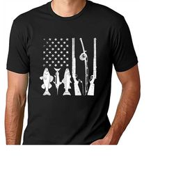 Hunting and Fishing Sweatshirt, Hunting and Fishing Flag Shirt, Hunting Tee, Fishing Shirt, Hunting USA Flag Shirt, Gift