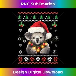 Koala Bear Ugly Christmas Sweater Xmas for Adults Kids Tank T - Deluxe PNG Sublimation Download - Challenge Creative Boundaries