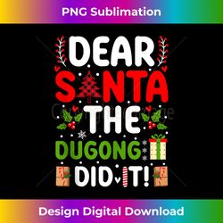 Dear Santa The Dugong Did It Tank T - Edgy Sublimation Digital File - Crafted for Sublimation Excellence