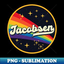 Jacobsen  Rainbow In Space Vintage Style - Elegant Sublimation PNG Download - Unleash Your Creativity