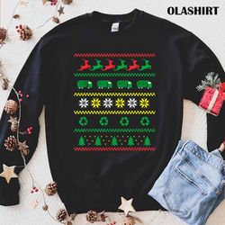 Ugly Christmas Ornament Trash Garbage Truck T-shirt - Olashirt