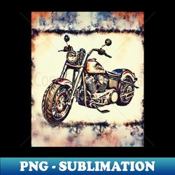 Retro Colorful Painted Motorcycle - Stylish Sublimation Digital Download - Bring Your Designs to Life