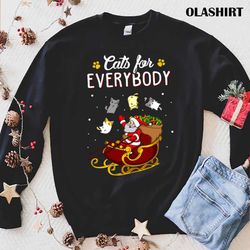 New Cats For Everybody Funny Ugly Christmas Sweatshirt T-shirt - Olashirt