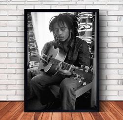 Bob Marley Music Poster Canvas Wall Art Family Decor, Home Decor,Frame Option-4