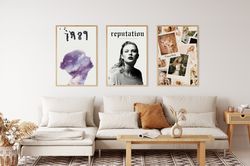 Taylor Swift Poster, Taylor Swift Set of 3 Posters, Wall Decor, Album Poster, Taylor Swift Print, Aesthetic Poster, Musi