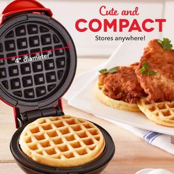 Mini Maker for Individual Waffles, Hash Browns, Keto Chaffles with Easy to Clean