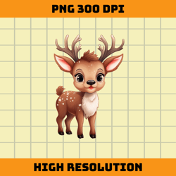 Cute Reindeer PNG Sublimation