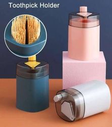 Automatic Push-type Toothpick Holder Box Detachable Tooth Pick Storage Dispenser For Dining Room Living Room