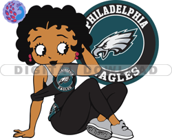 Philadelphia Eagles Betty Boop Svg, NFL Svg, Girl Sport Svg, Football Svg Download Digital File 09