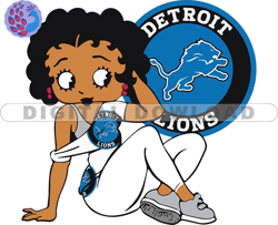 Detroit Lions Betty Boop Svg, NFL Svg, Girl Sport Svg, Football Svg Download Digital File 22