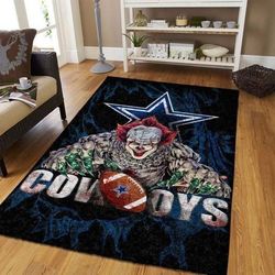 Dallas Cowboys Area Rugs Christmas Custom Logo Floor Rug Carpet Home Decor