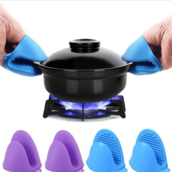 2 pcs Silicon pot holder - silicon oven mitts , heat resistant gloves